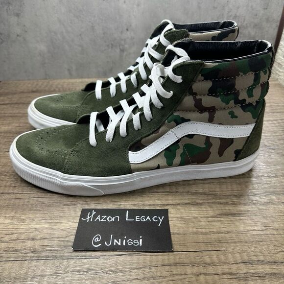 Vans Other - VANS~Men’s~Green Camo 508731  Hi-Top Skateboarding Sneakers~Size 13